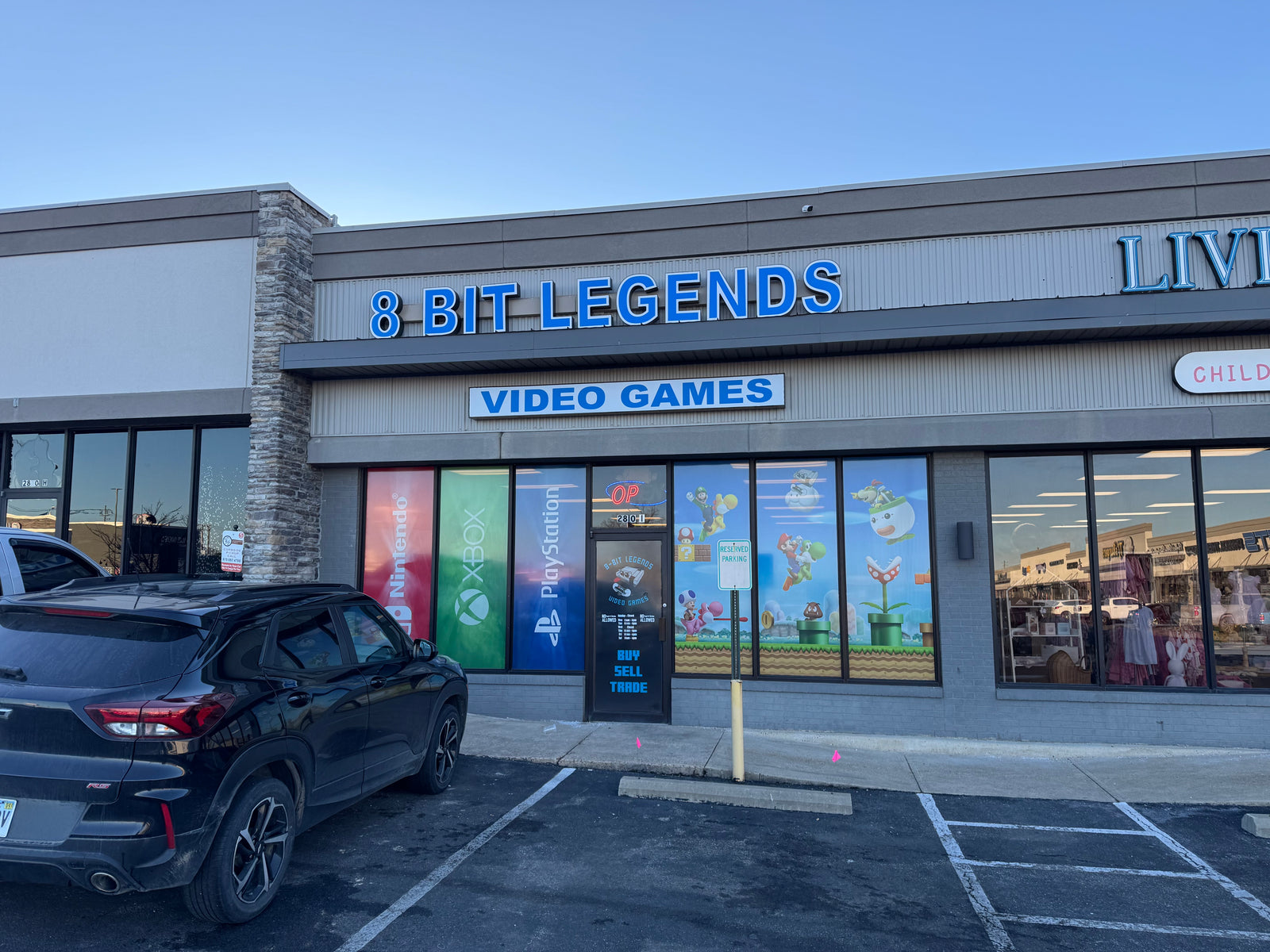 8 Bit Legends retro video game store storefront in Jonesboro Arkansas